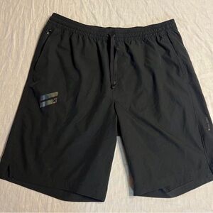 Hurley Black Elastic Waist Drawstring Shorts